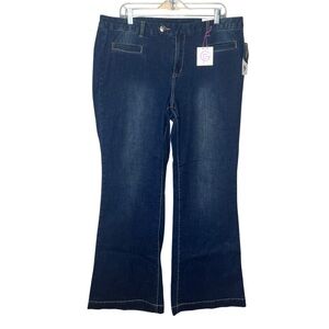 NWT Lane Bryant Genius Fit Dark Flare Jeans Womens 18
